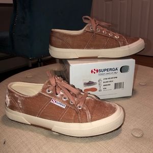 Blush Velvet Superga 37.5